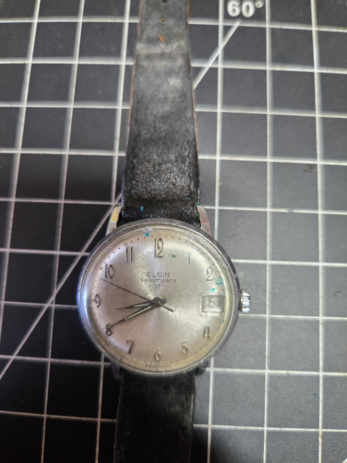 elgin sportsman 17j watch date parts repair vintage