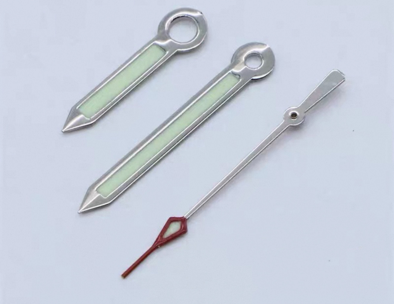 1 Set Luminous Watch Hands Red Silver NH35