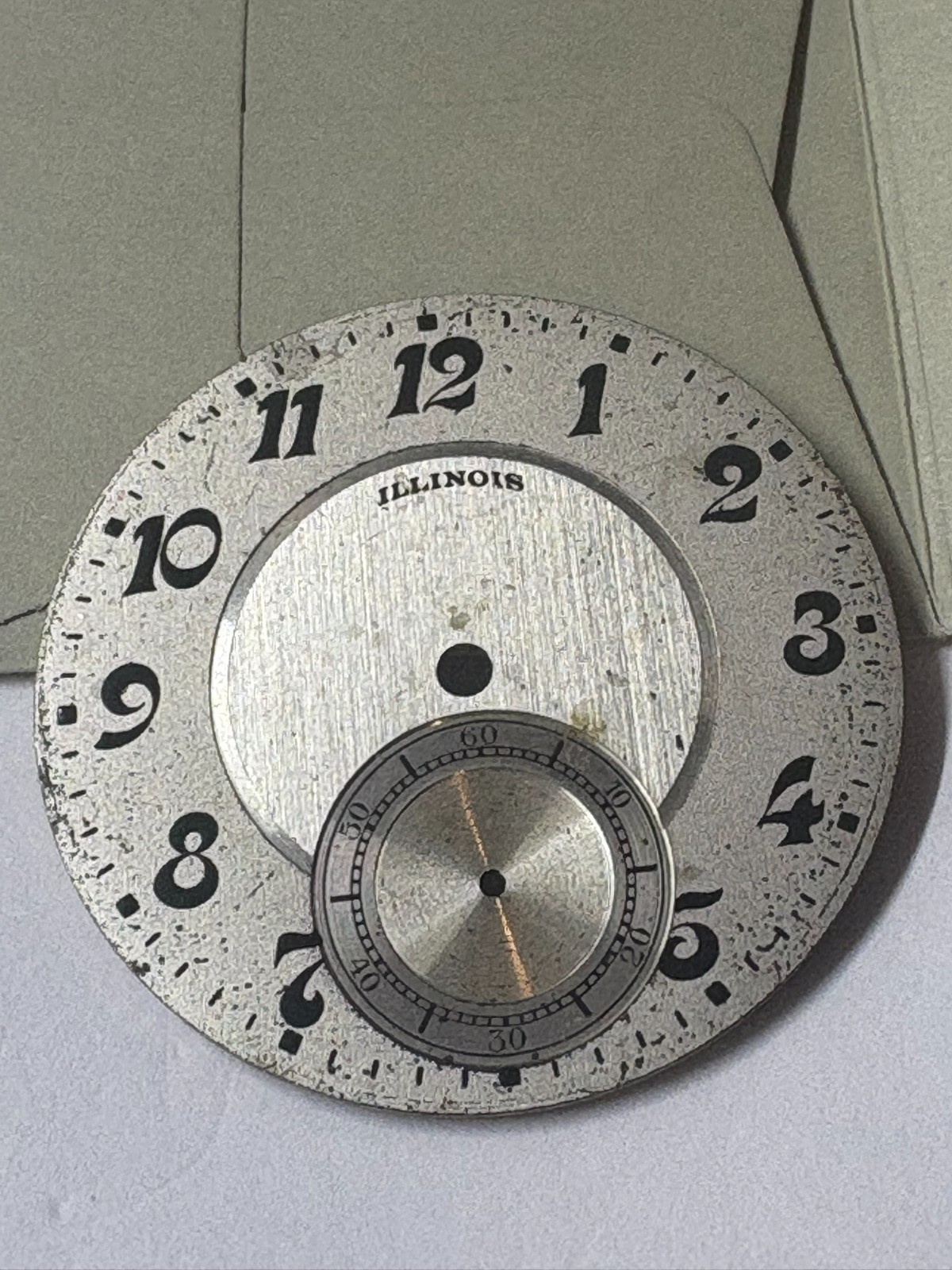 ILLINOIS 12 SZ POCKETWATCH SILVER METAL DIAL MODEL 1 THRU 5 —-B-150