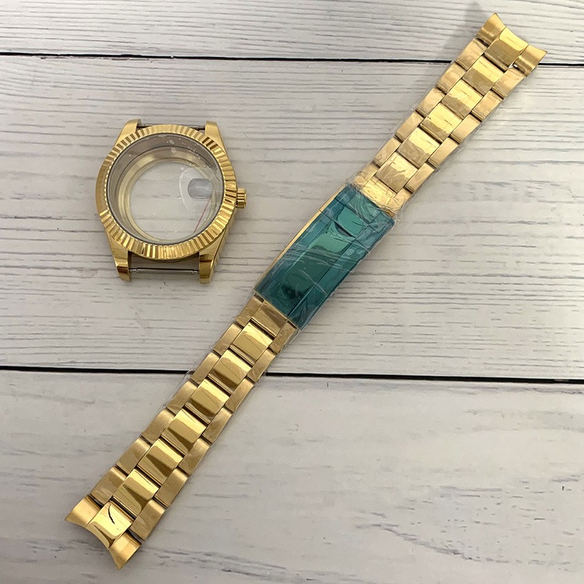 41mm Steel Watch Case 20mm Strap Set Watch Accessory For 8285 Automatic Movement