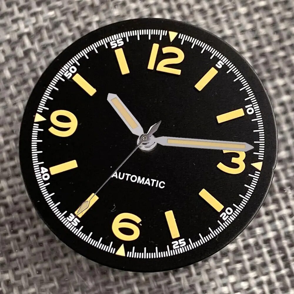 Luminous Black Watch Dial Face 29mm for NH35 NH36 ETA2824 PT5000 SW200 Movement