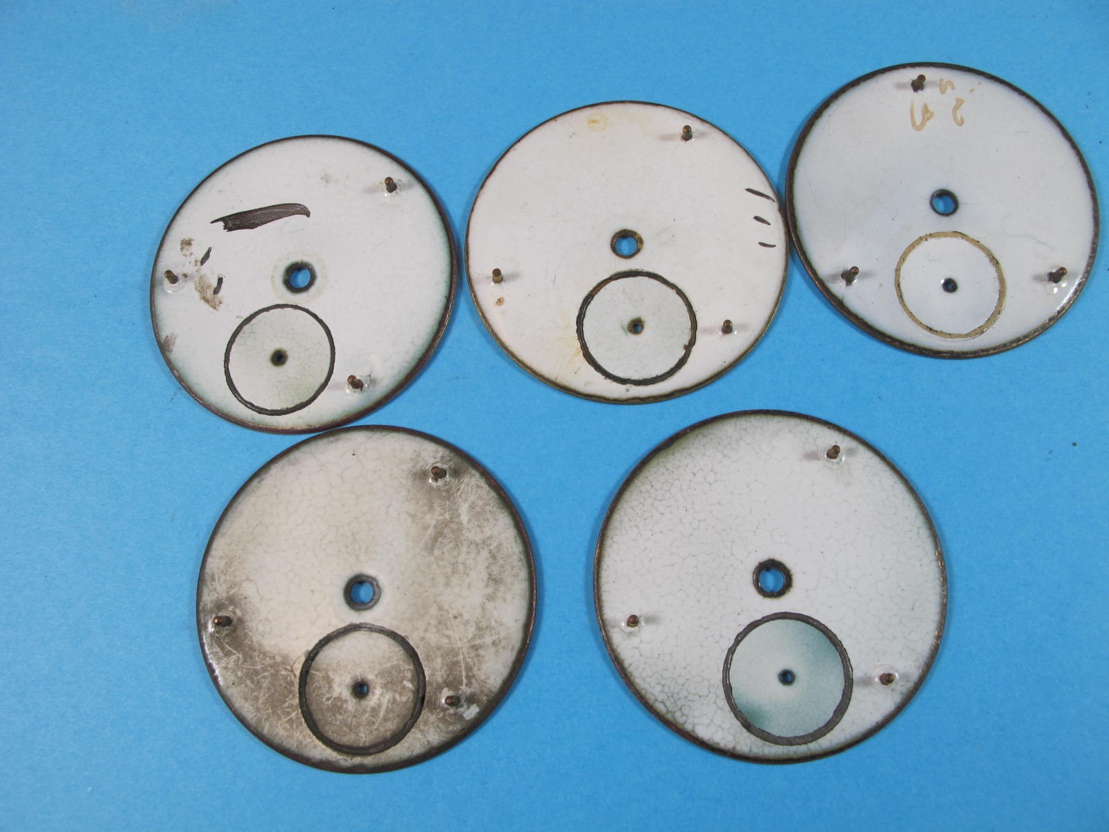 AMERICAN WATCH CO AW CO WALTHAM 18S POCKET WATCH DIAL GROUP OF five