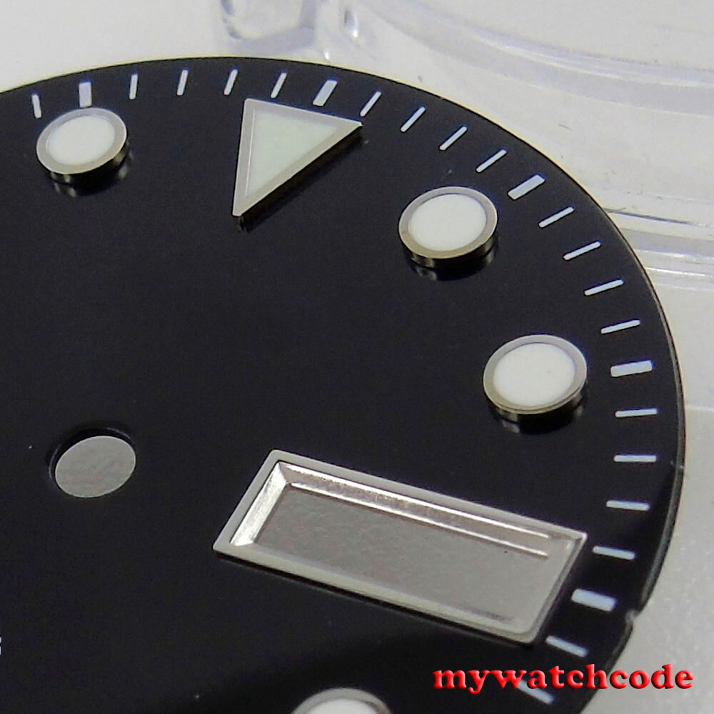 29mm black gray golden blue Watch Dial for NH36 Movement day date (dial+hand)
