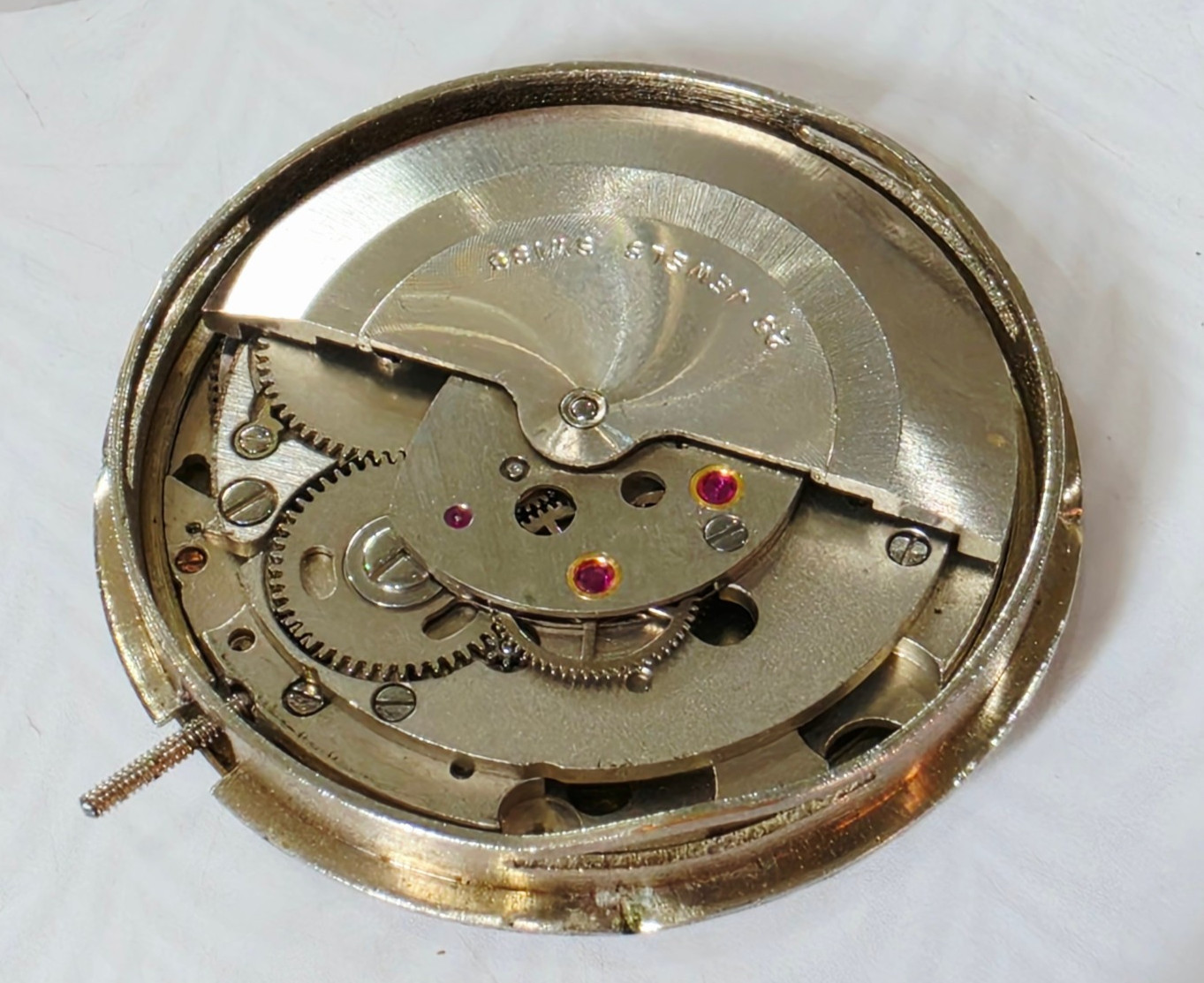 Vintage Automatic Movement AS 1903 Date at 3 for fix or parts .