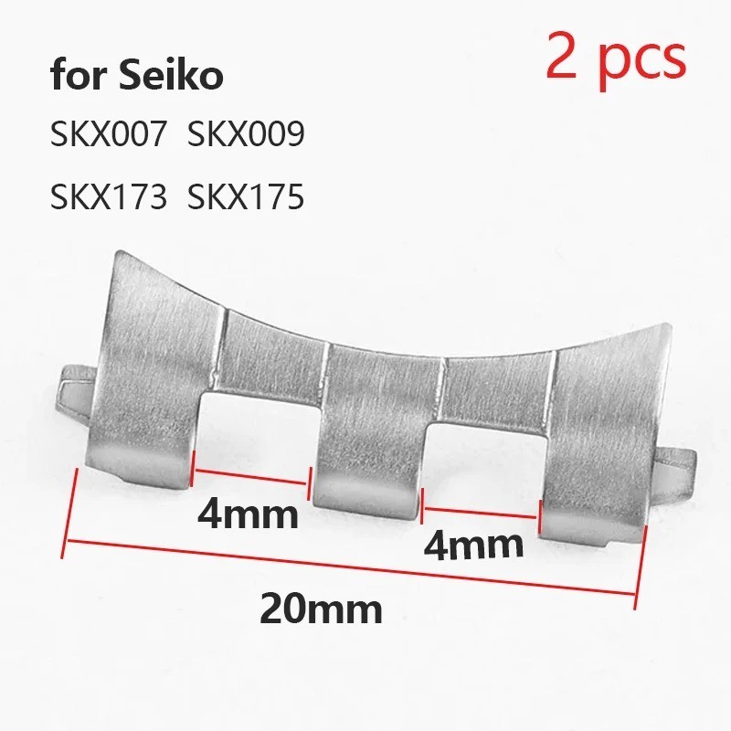 2pcs New Watch Bracelet Curved End Links for Seiko Skx009 Skx007 Jubilee Oyster✨