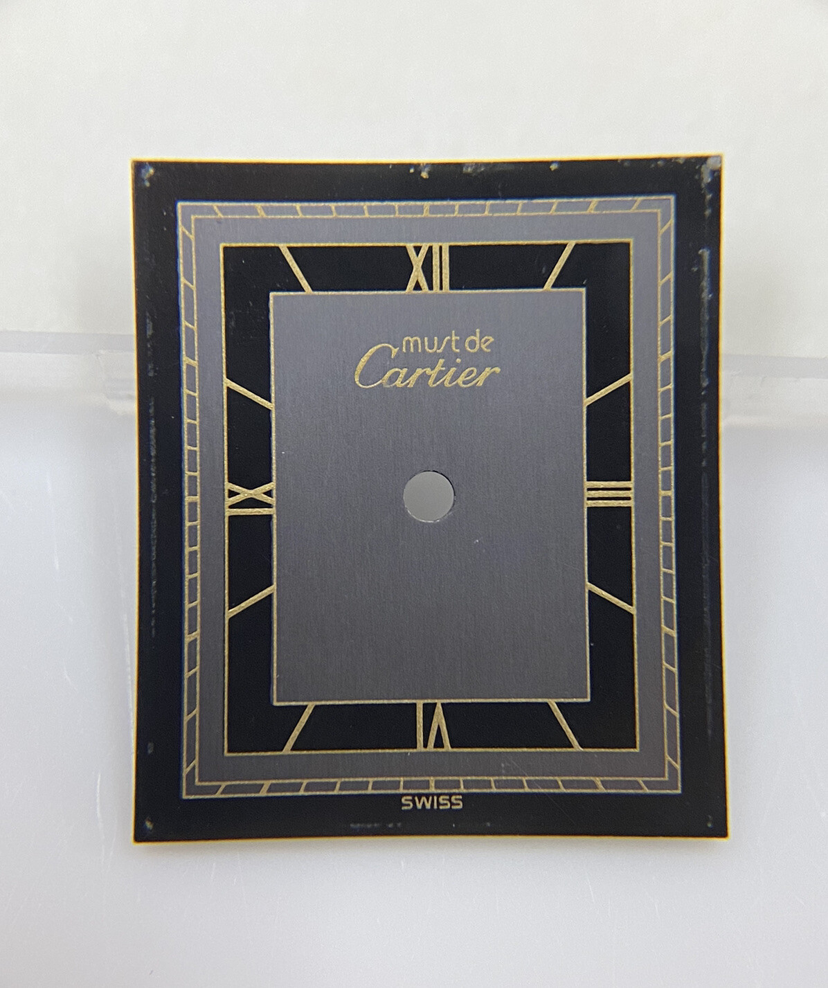Original Must de Cartier Paris Tank Black/Gray/Gold Roman Dial Ref. 81006 1 1209