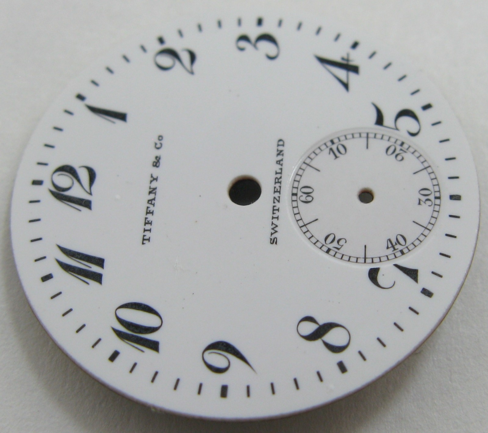 Vintage Porcelain Tiffany & Co. Watch Dial ø 22.8 mm