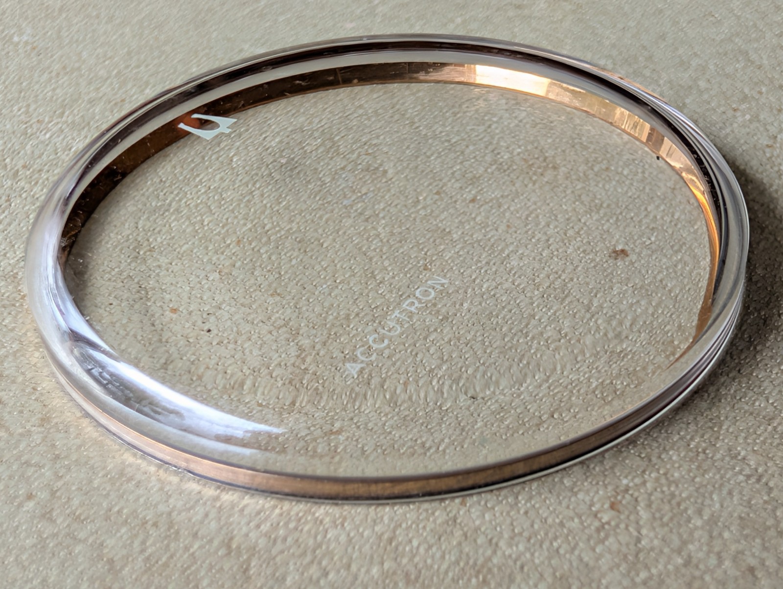 Vintage 1960/70’s Bulova Accutron 1271-AYS Crystal For Spaceview 2531 Cases