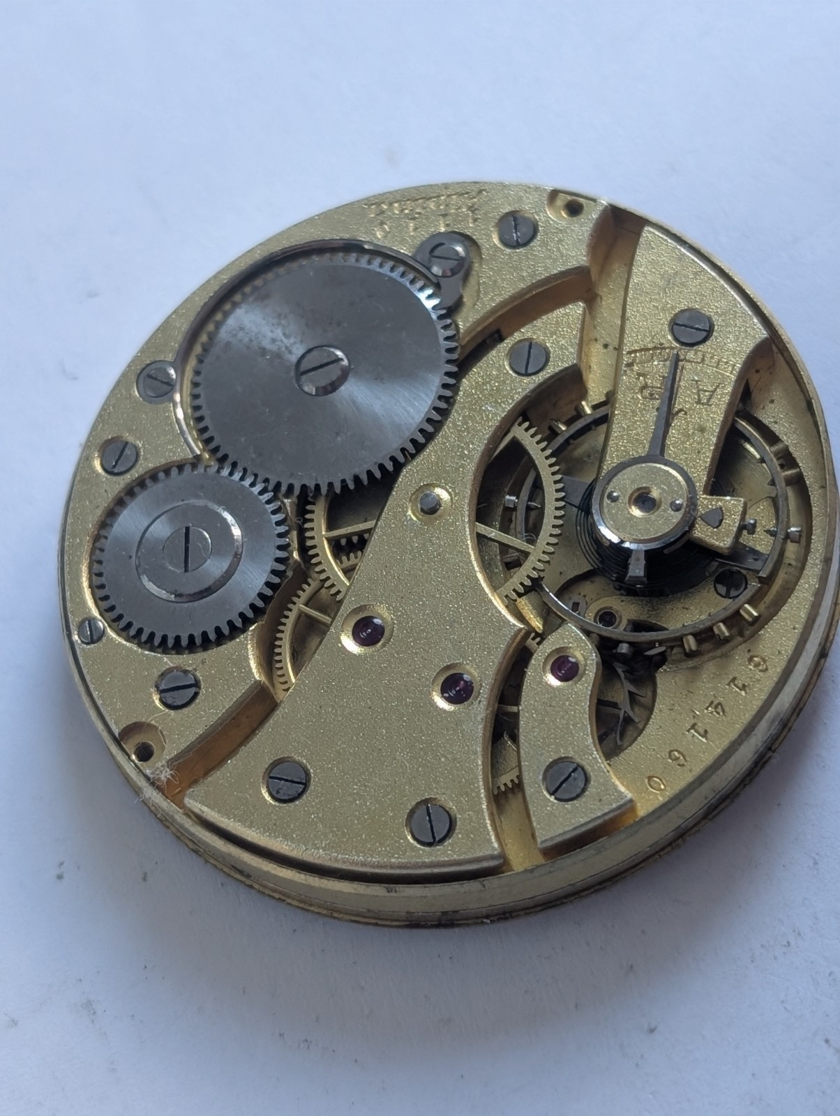 Vintage Alpina 1110 Pocket Watch Movement (Runs But Untested)