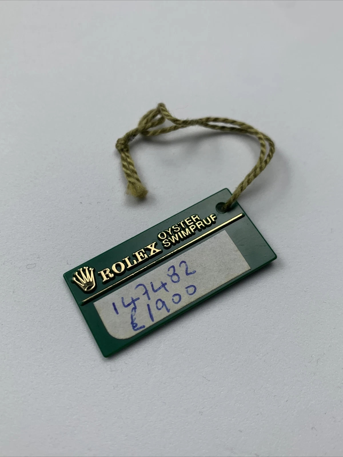 Genuine Rolex Datejust 16220 Watch Hang Tag