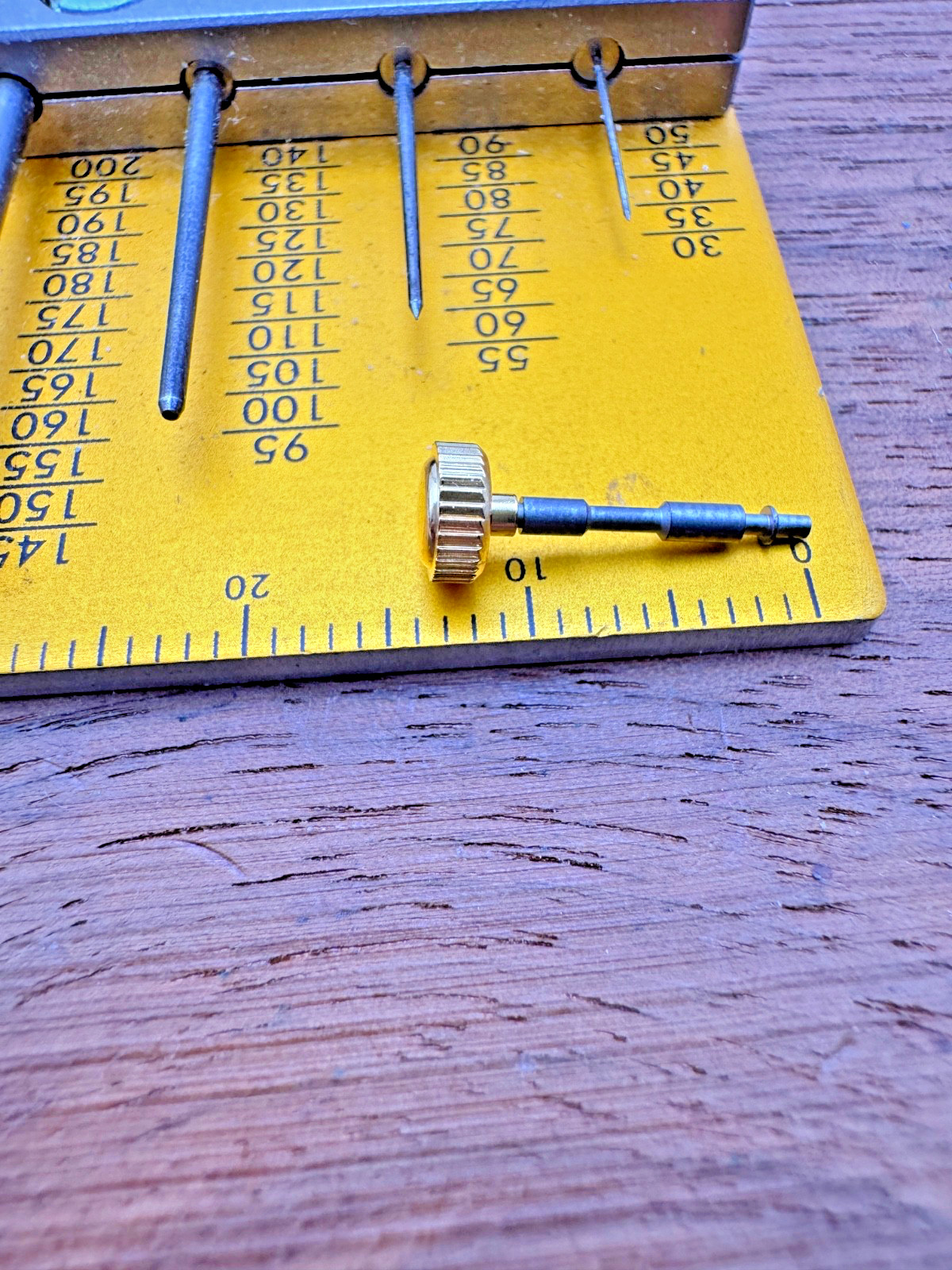Timex watch Stem and Crown Assembly 031-360005 yellow NOS 4.8mm