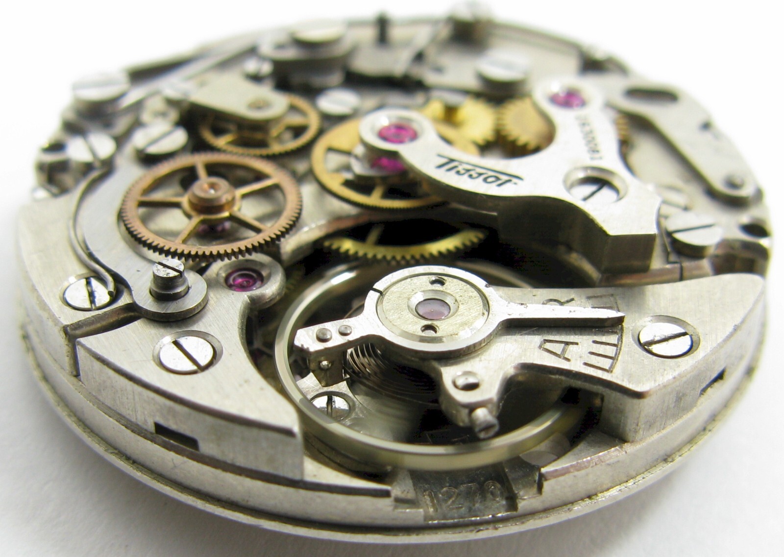 Tissot Lemania 1270 INCOMPLETE chronograph 17 j. Watch Movement for project …