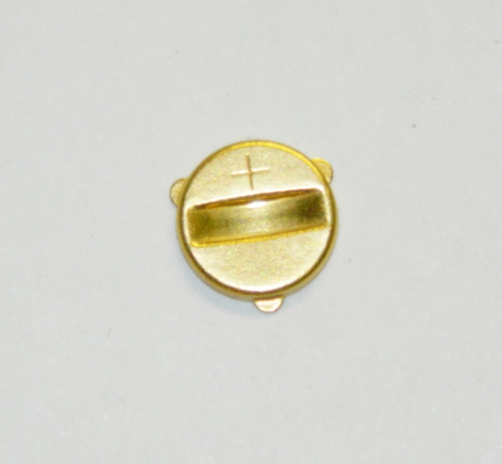 Swatch Gold 9mm Battery Cover fits 25mm wide lady plastic watches