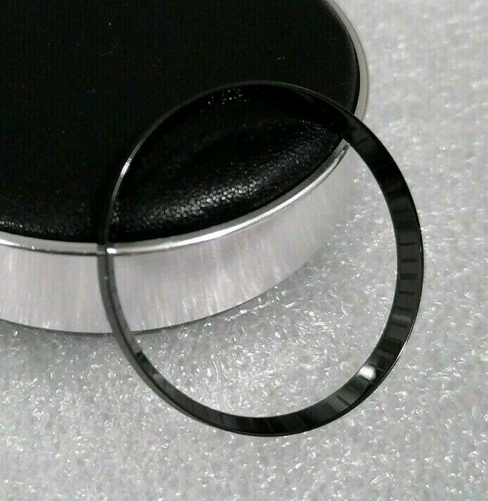 ⚫ POLISHED BLACK STAINLESS STEEL CHAPTER RING MINUTE TRACK FOR SEIKO SKX007