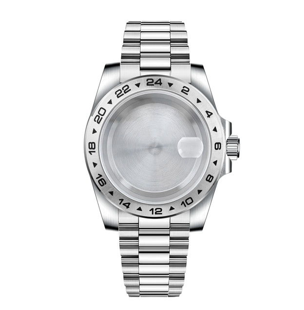 39mm Stainless Watch Case+Strap Sapphire for Nh34 Nh35 NH36 Movement 28.5mm Dial