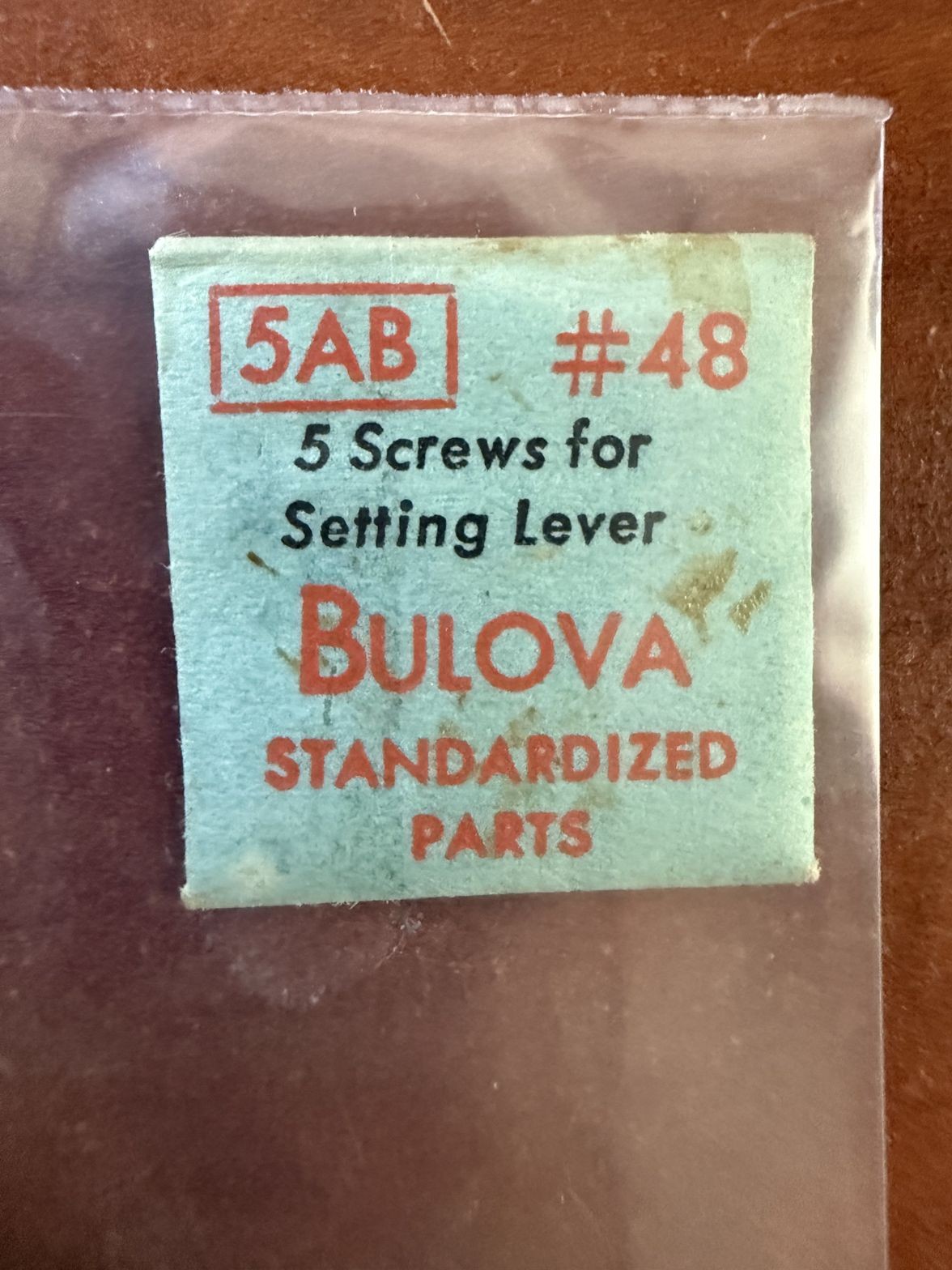 Bulova 5AB Screws For Setting Lever #48 NOS Genuine Vintage Watch Part NEW