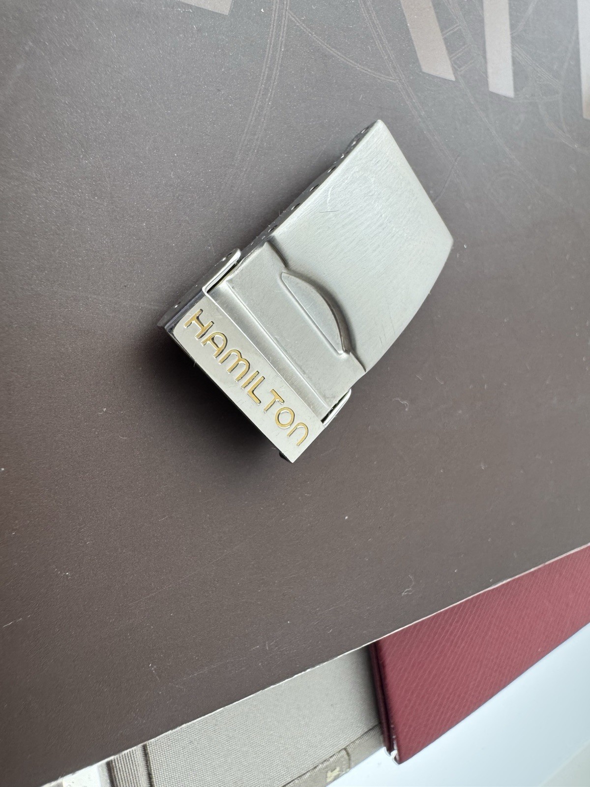 Hamilton Watch Folding Buckle Clasp 16 mm Stainless Steel Vintage AUTHENTIC OEM