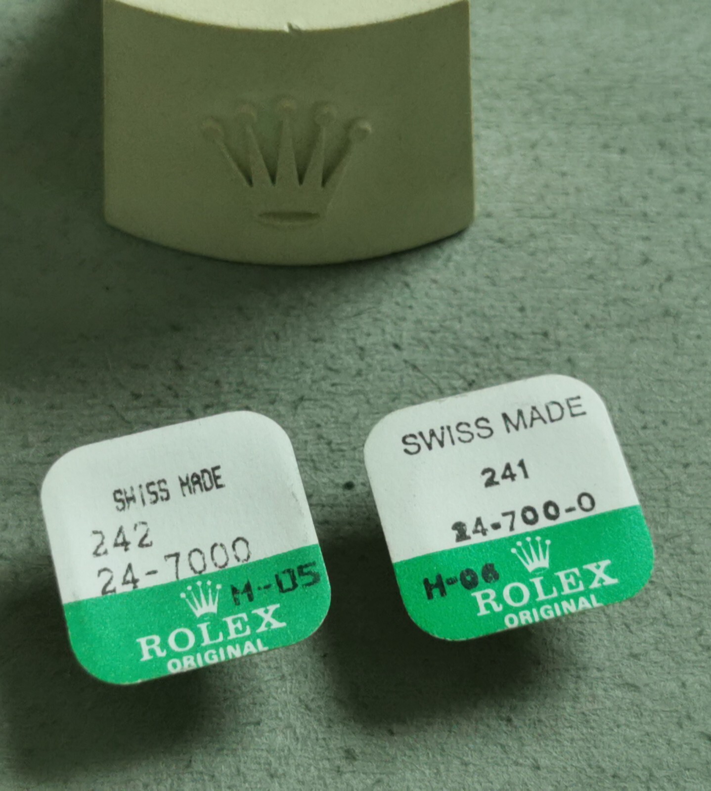 Rolex 241-24-700-0 H-06 crown and 242 24-7000 M-D5 tube steel Daytona 6263 6265