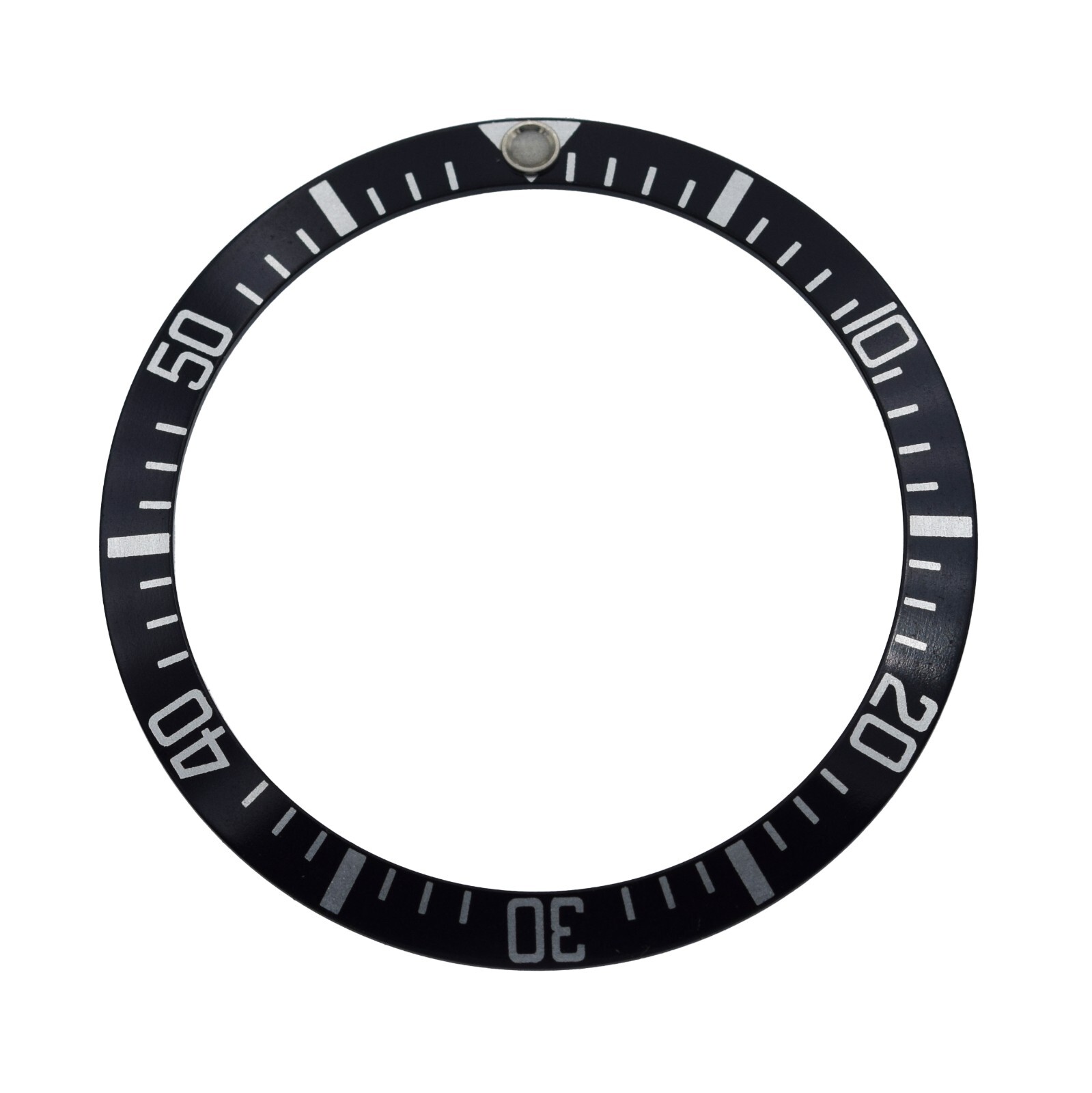 Black and Silver Military Bezel Insert For Rolex Submariner 5513, 5512, 1680