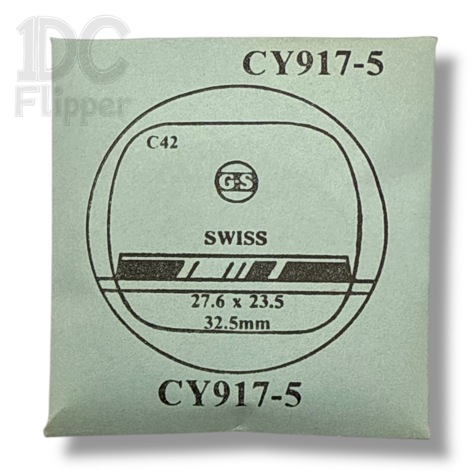 Swiss Watch Crystal G-S CY917-5 32.5mm TV Rectangle Cushion Step Shape NOS Read!