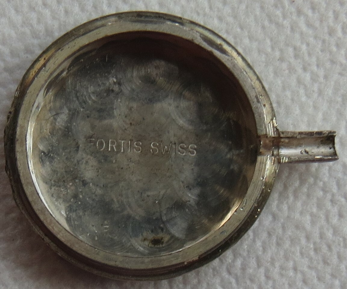 Fortis beautiful wristwatch silver case 43 mm. in diameter for movement 15 mm.