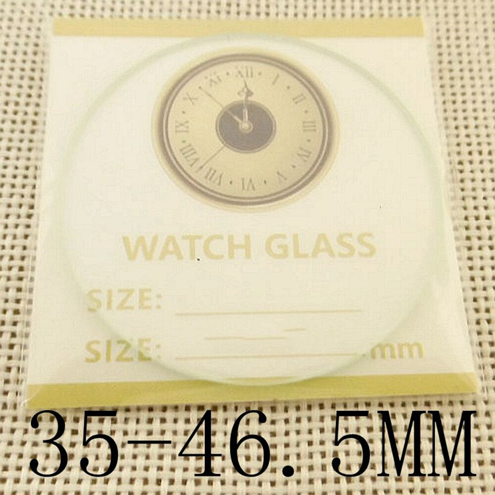 2.5mm Thick Flat 35-46.5mm Round Watch Glass Mineral Crystal Replacement
