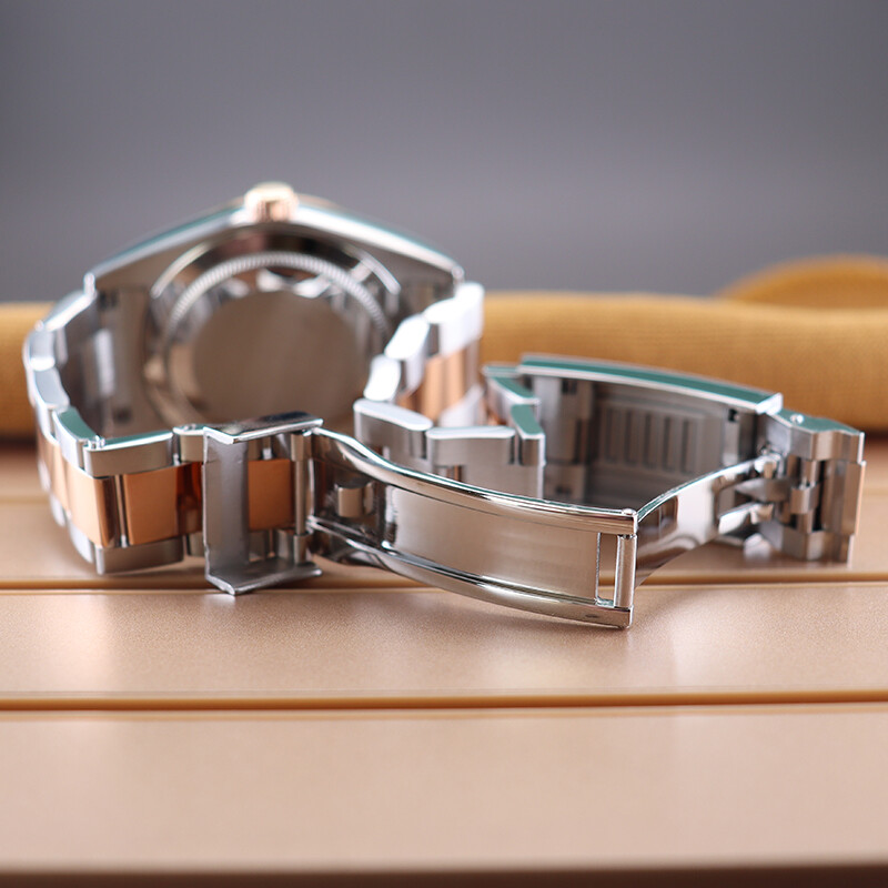 Silver and Rose Gold 36MM/39MM Explorer Watch Case Oyster Bracelet For nh35 nh36
