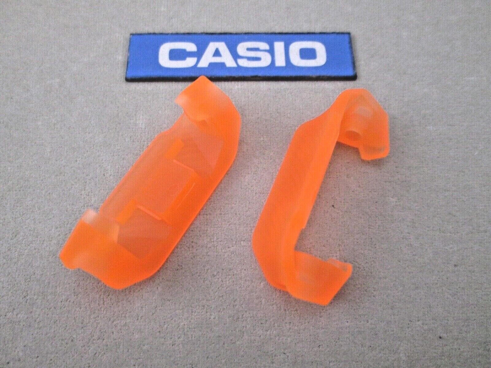 Genuine Casio G-Shock GBD-H1000 GBDH1000 orange resin watch band end pieces X 2