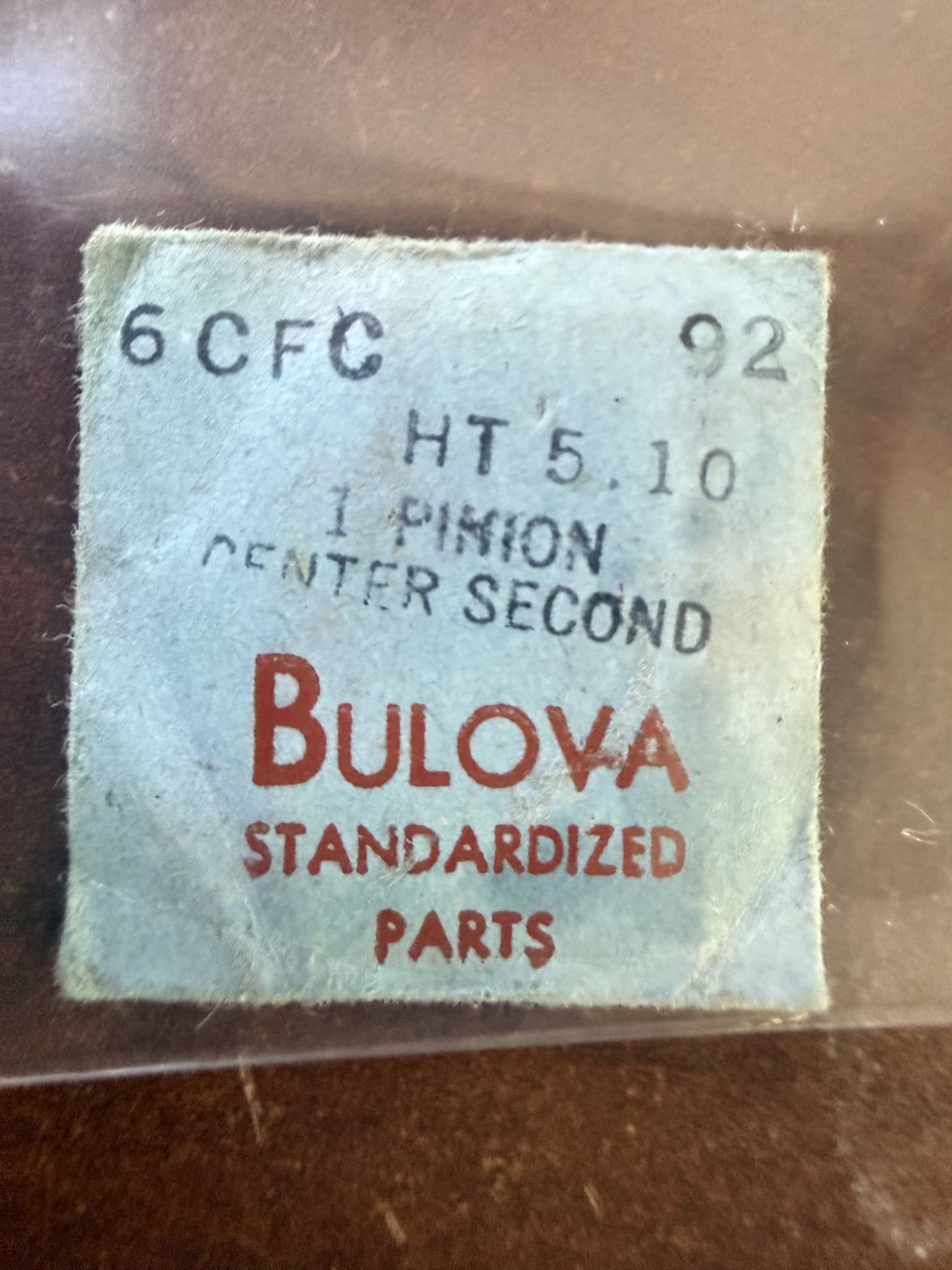 Bulova 6CFC Pinion Center Second #92 NOS Genuine Vintage Watch Part NEW