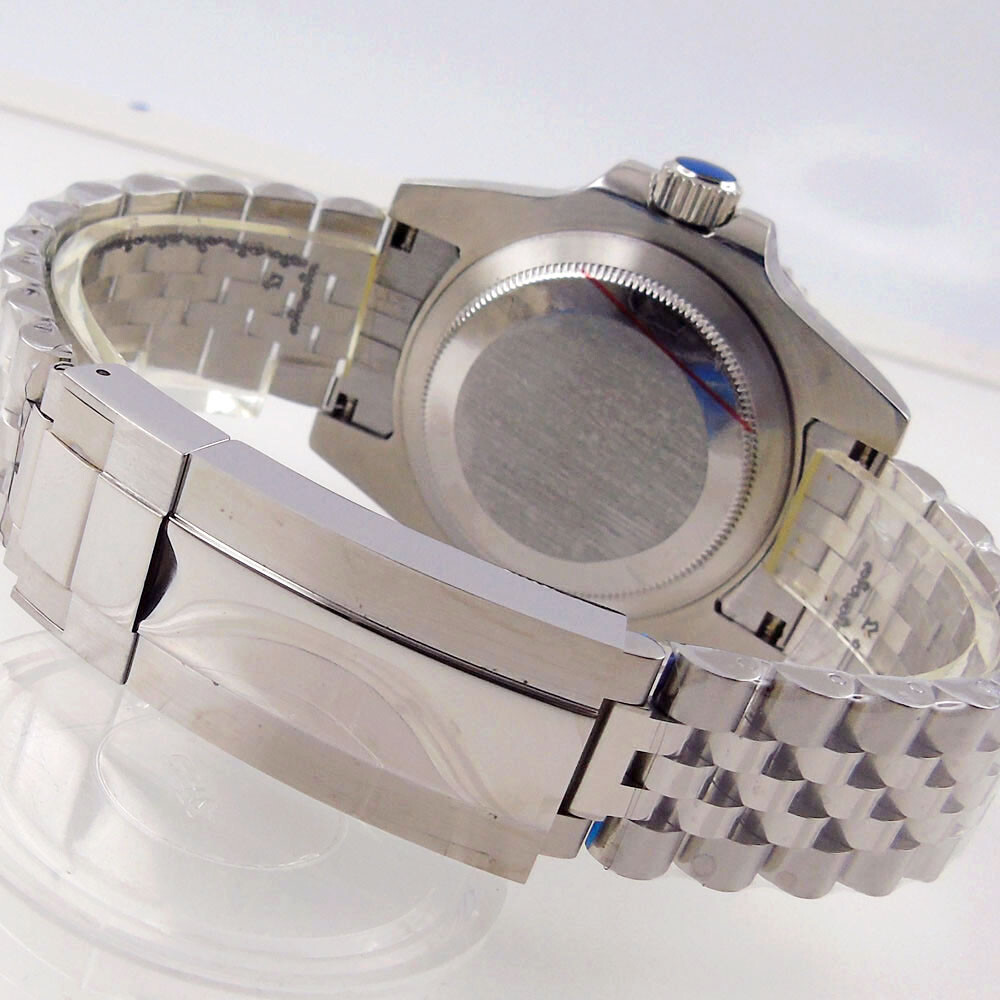 39mm Fixed 24 Hours Bezel Sapphire Glass Watch Case Fit NH34A NH35A NH36A 2824