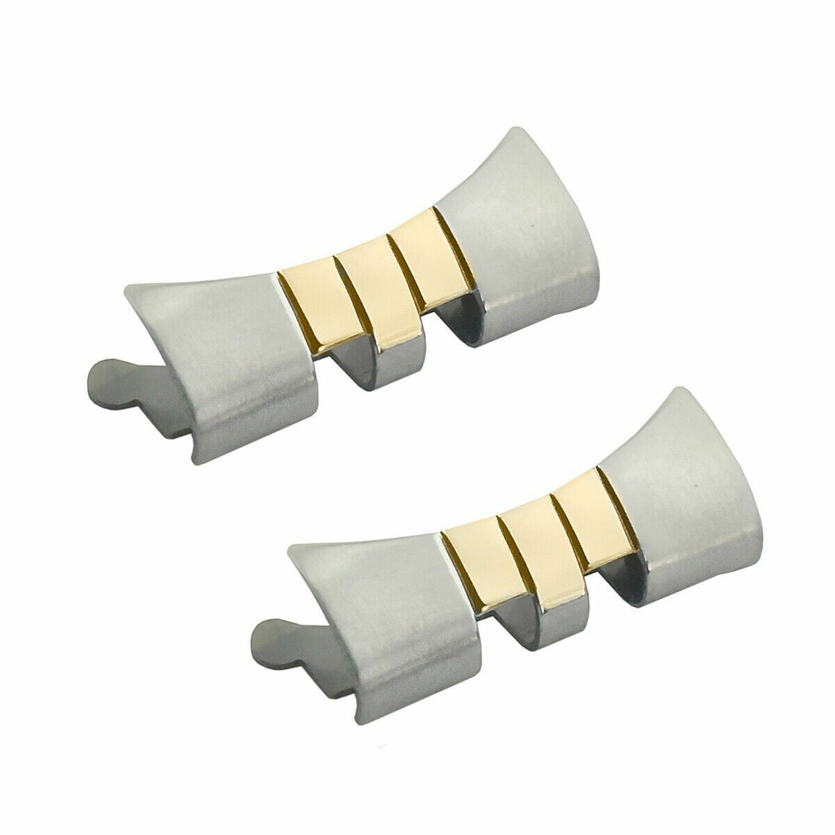 2 JUBILEE WATCH BAND END PIECE LINK FOR ROLEX DATEJUST 16013 16014 20MM 14K/SS