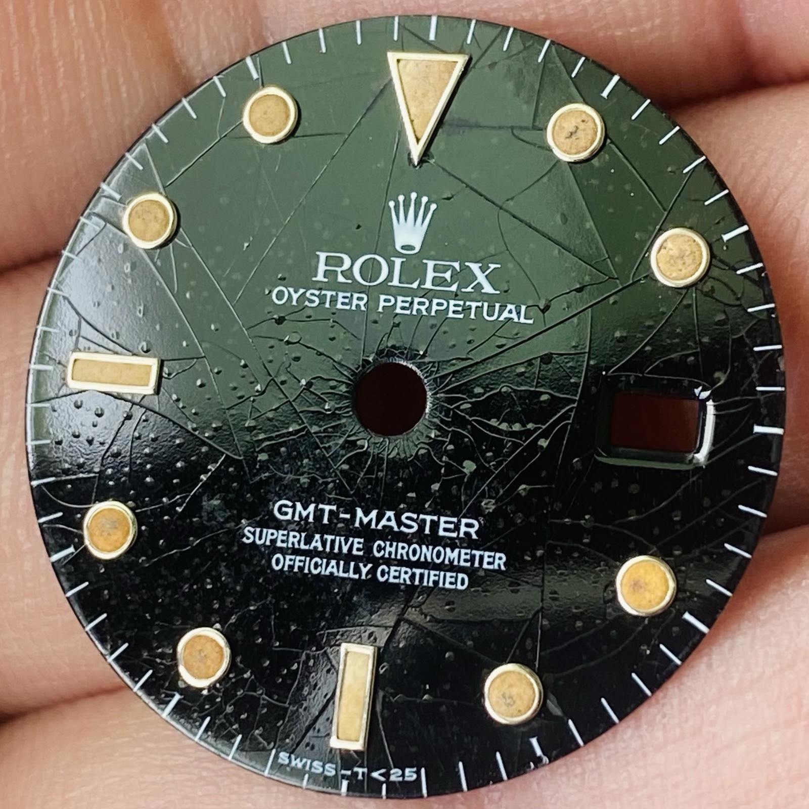 Rolex Rare Spider Transition Dial ” No Date ” For Gmt Master Model Ref 16750