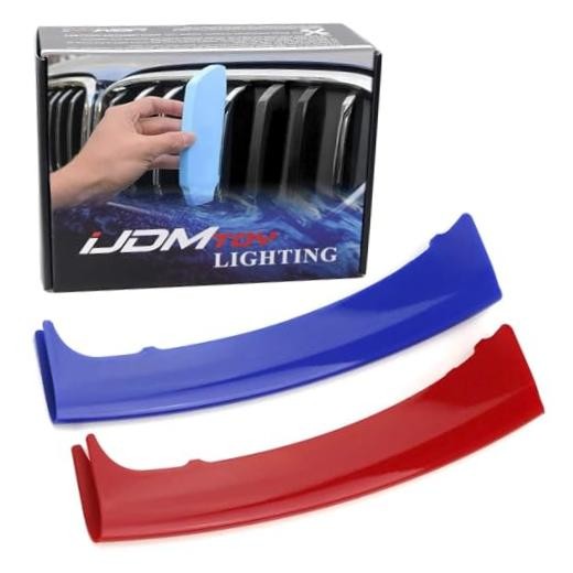 Exact Fit 3pc Set Iconic Tri-Accent Grille Insert Decoration Trims Compatible