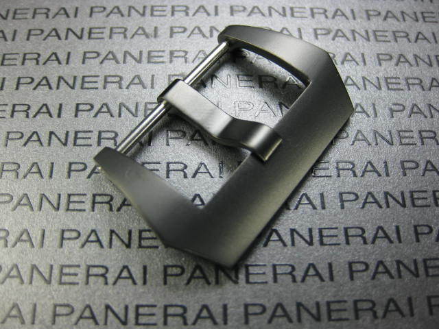 24mm Swiss Stainless PRE-V SCREW IN Black PVD BUCKLE made for PANERAI Strap 24