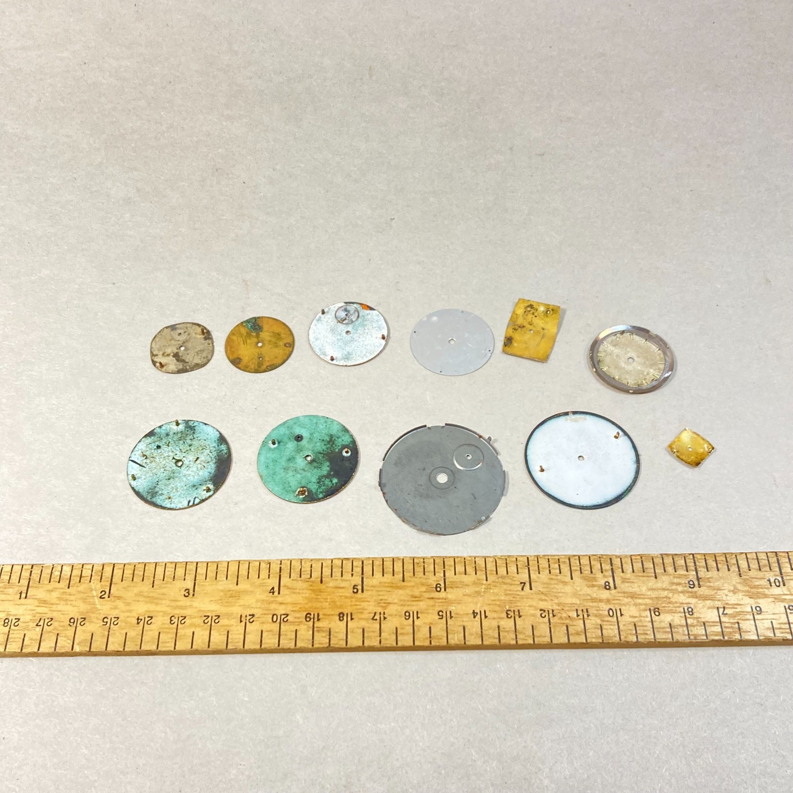 Vintage Watch Faces 11 Pc Waltham Gruen Other Replacement Parts