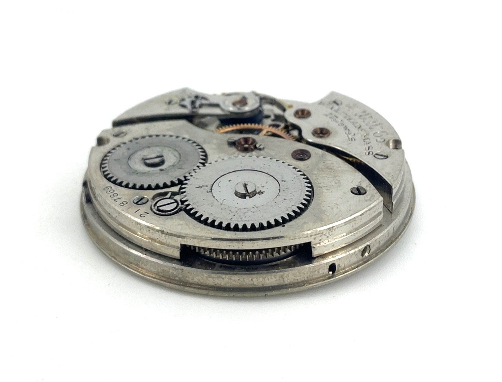 Antique 1917 Waltham Pocket Watch Movement Grade 225 Mod. 1894 12s 17j *REPAIR*