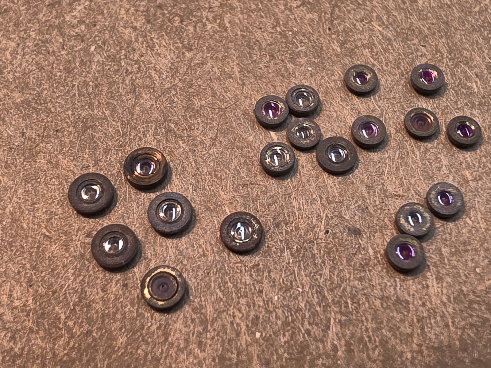 Lot Of Mixed Hamilton 18s & 16s Pocket Watch Balance Hole Jewels