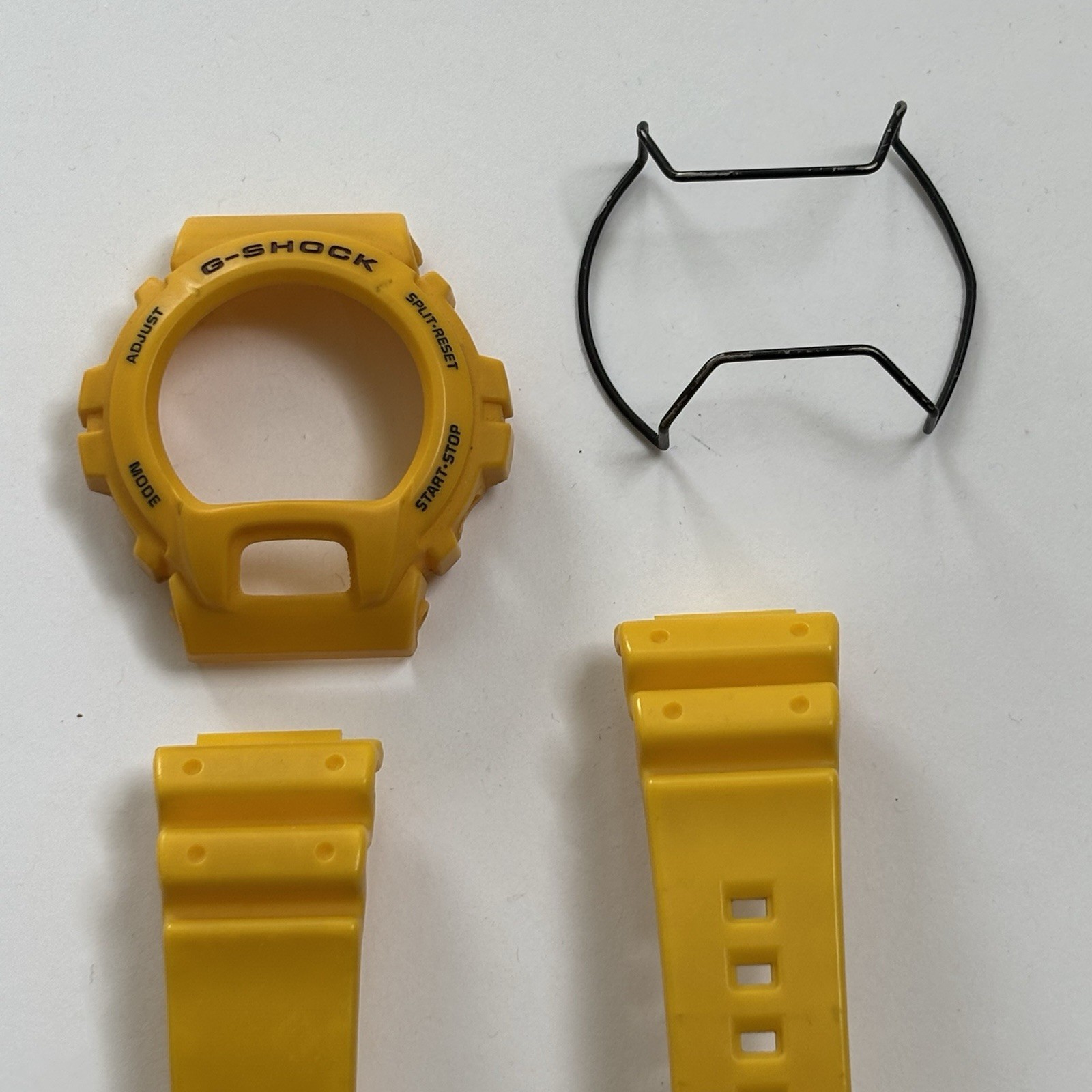Genuine Casio Bezel Band & Metal Guard For DW6930 Fox Fire Watch Yellow Rare Vtg