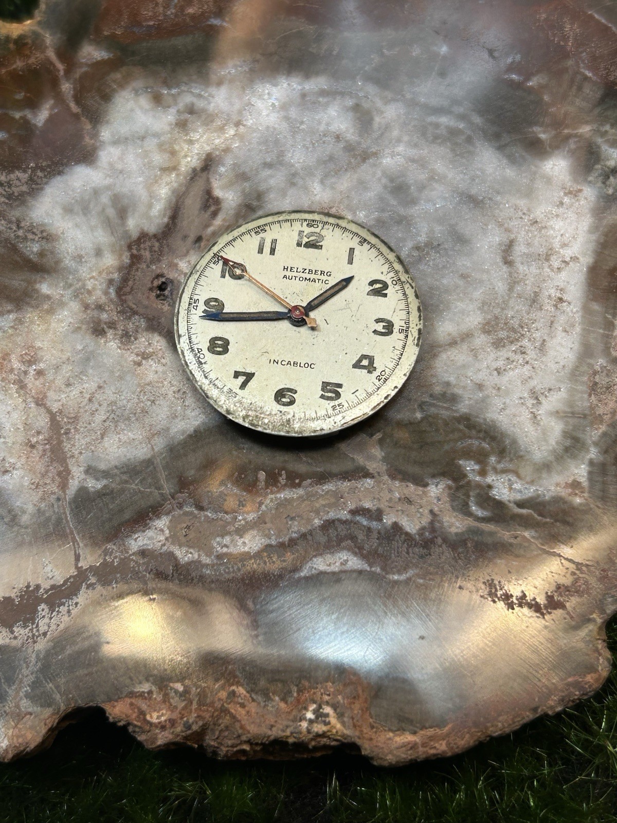 Vintage Men’s Helzberg Automatic Movement And Dial. Not Complete/ For Parts