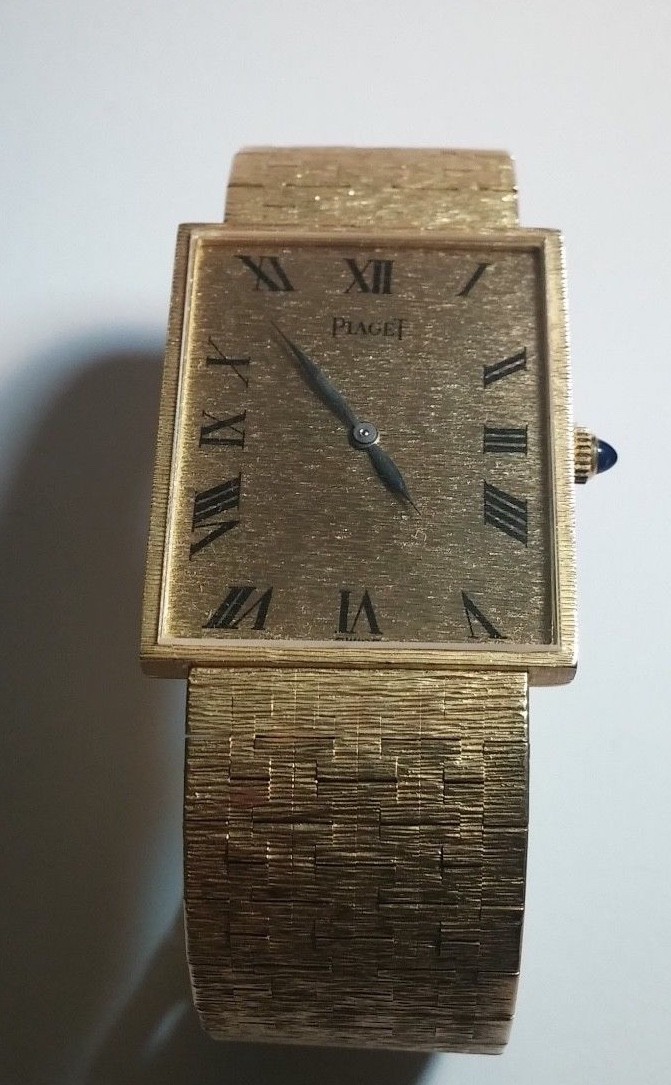 Piaget watch 18K gold, 18K Gold Mesh band 18/15mm, 7 1/2 inches total length run