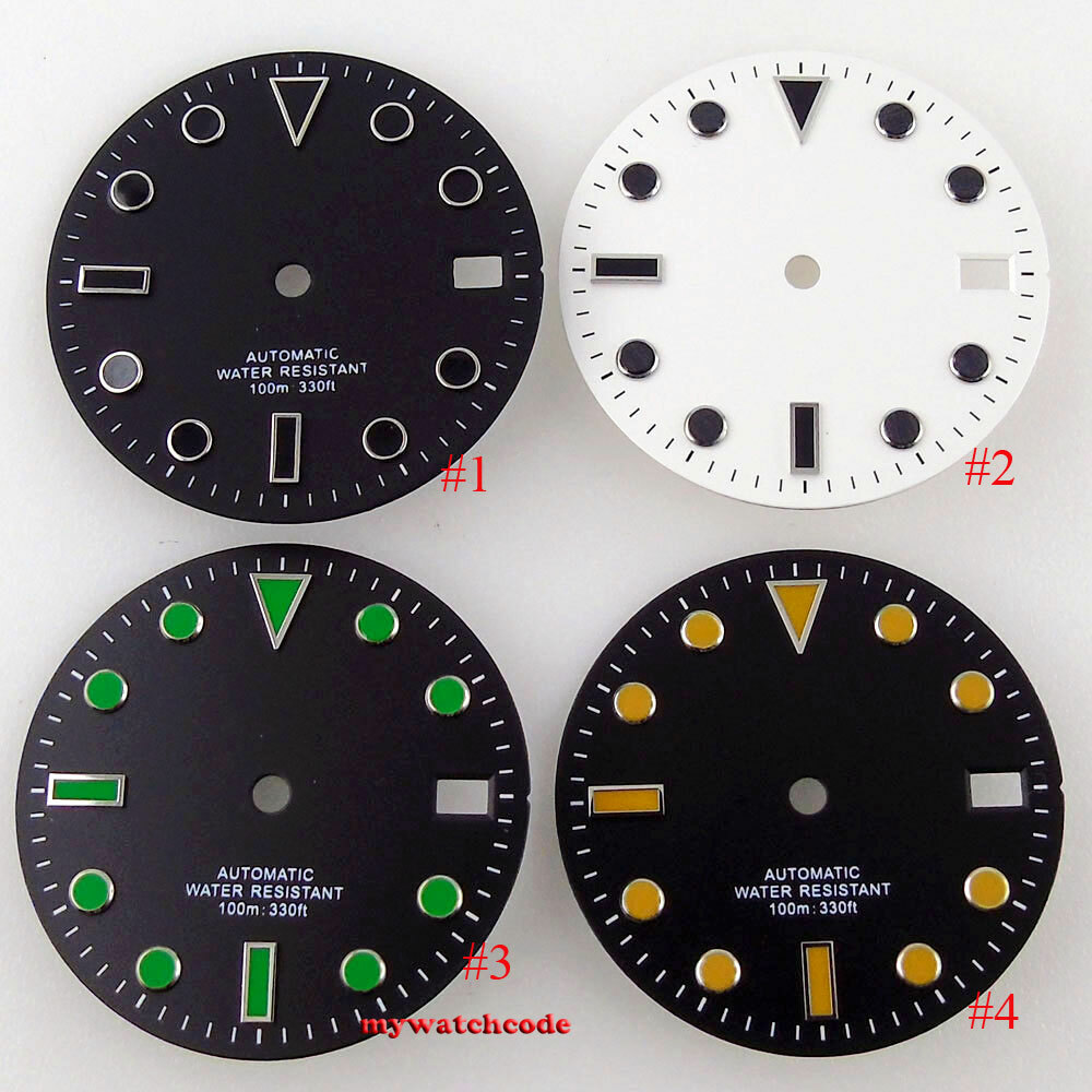 28.5mm black white Watch Dial for eta 2824 2836 8215 8205 NH35 ST1612 Movement