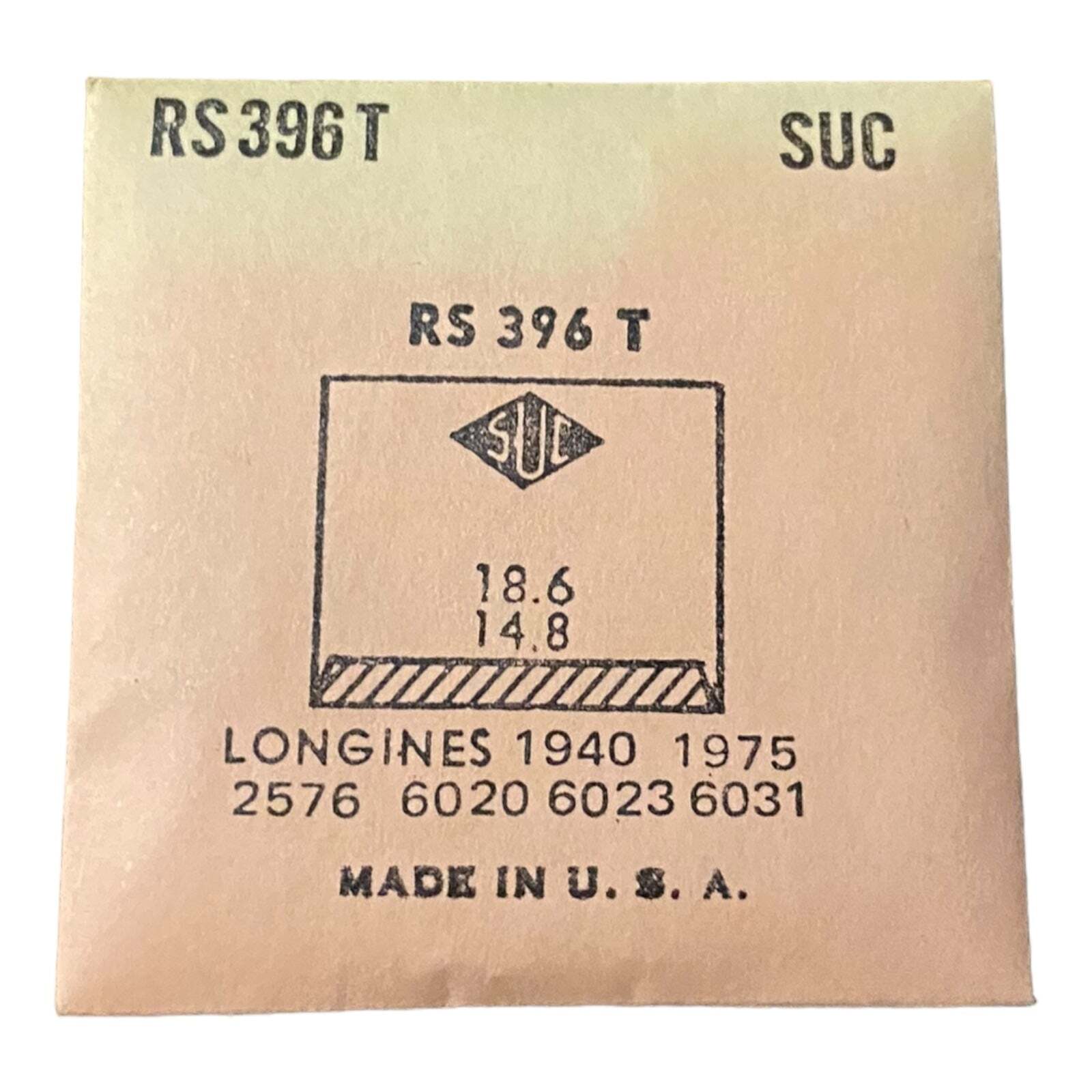 SUC RS396T RS 396T Watch Crystal 18.6×14.8 NOS Part Longines Same: CX596-50