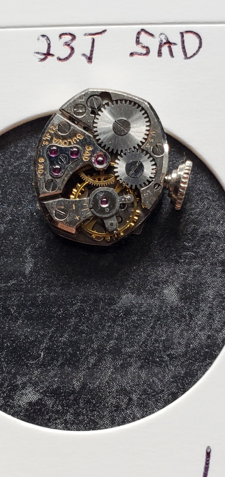 WOMENS BULOVA 23j 5AD L9 WRIST WATCH MOVEMENT #1962