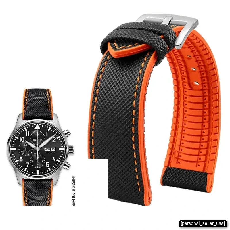 Nylon Rubber Watch Band 19mm 20mm 21mm 22mm 23m 24mm | Multi-Color Sport Strap