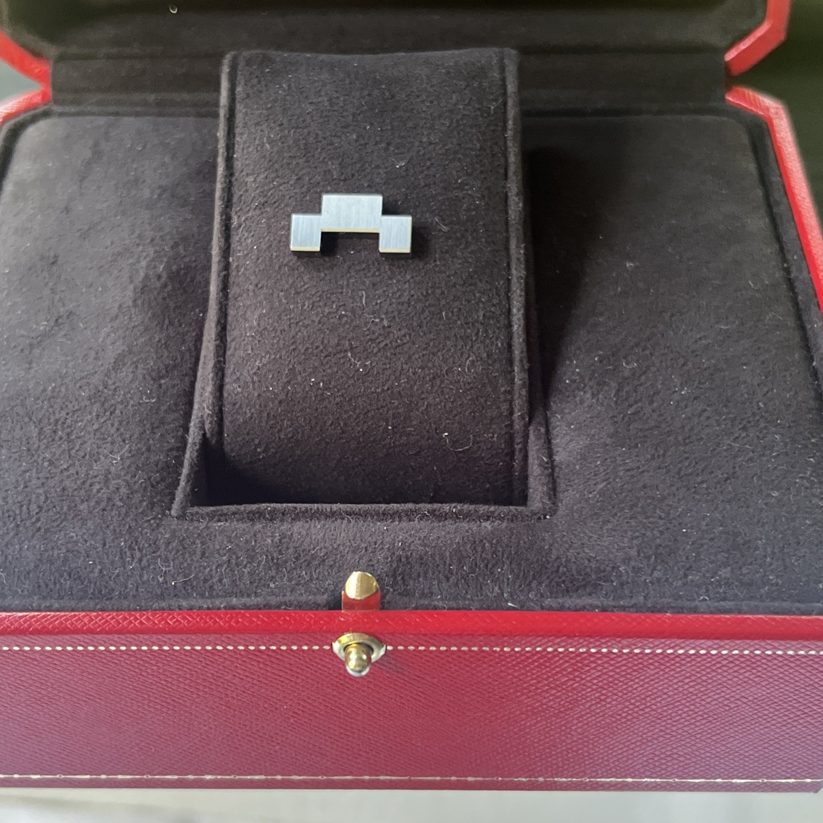 GENUINE CARTIER SOLID STAINLESS STEEL PASHA C BAND BRACELET HALF LINK 18MM OLDER