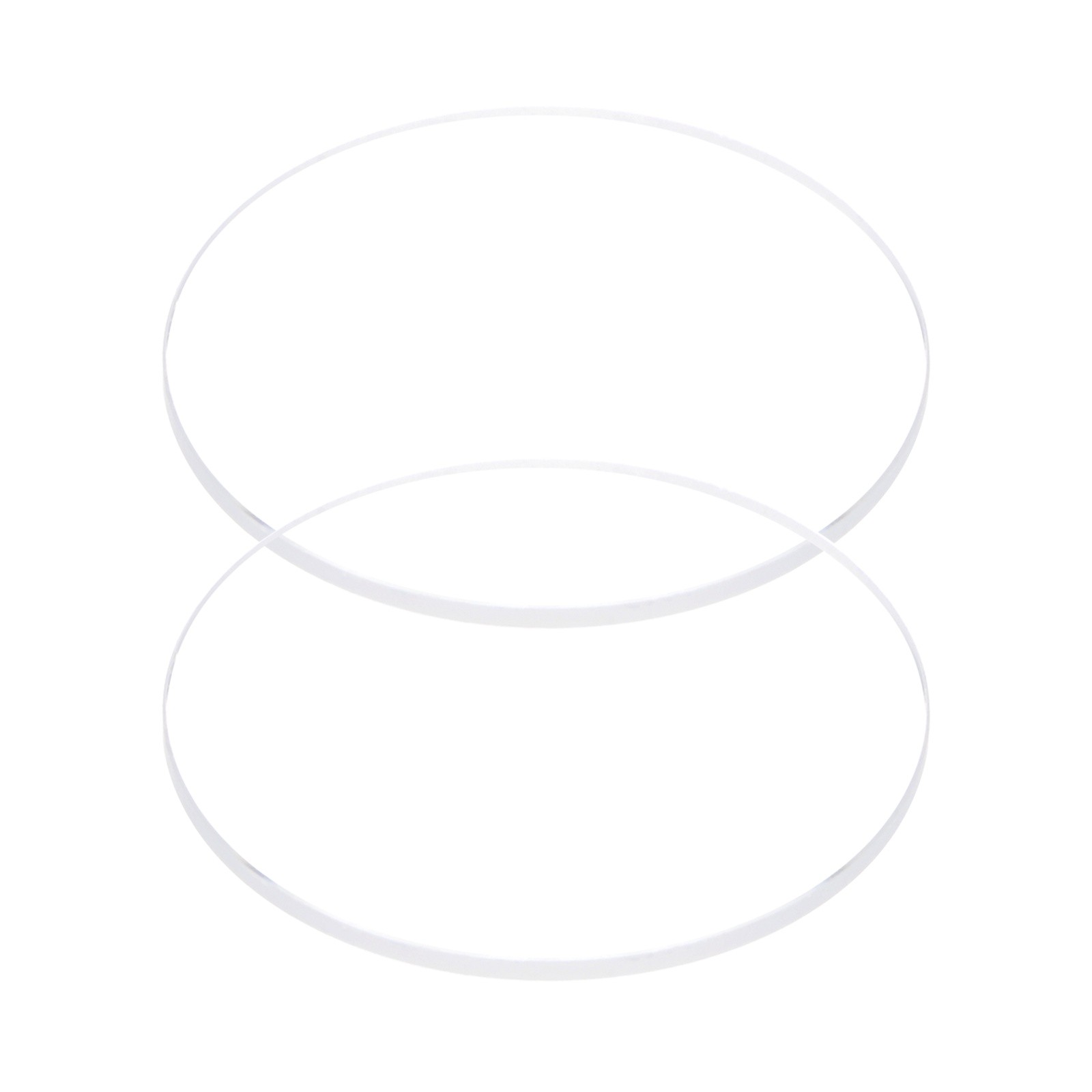 2 Pcs 38mm Dia 2mm Thick Watch Clear Crystal Lens Glass for Watchmaker Repair