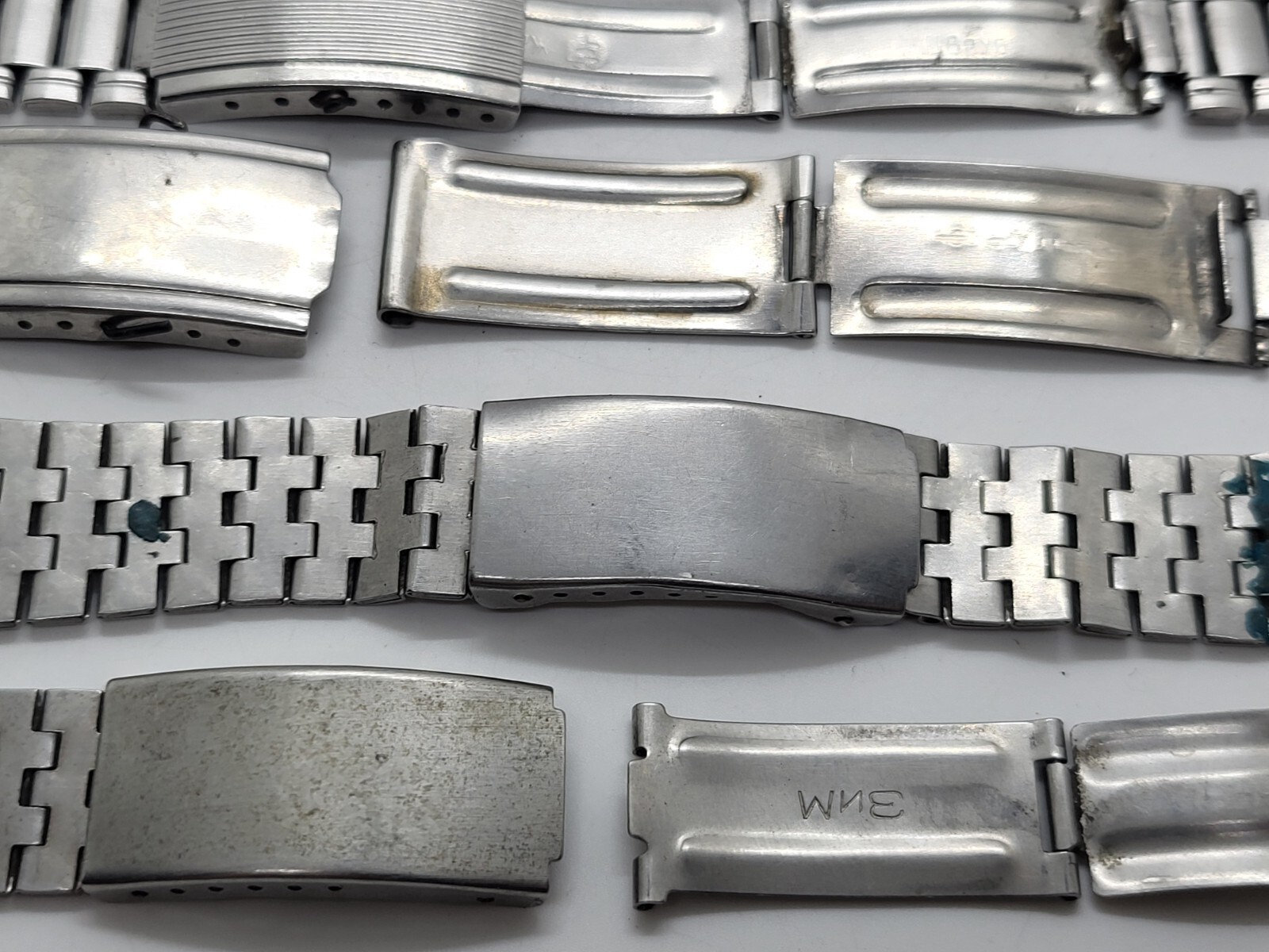 Vintage stainless steel bracelets USSR wristwatches different for spare parts