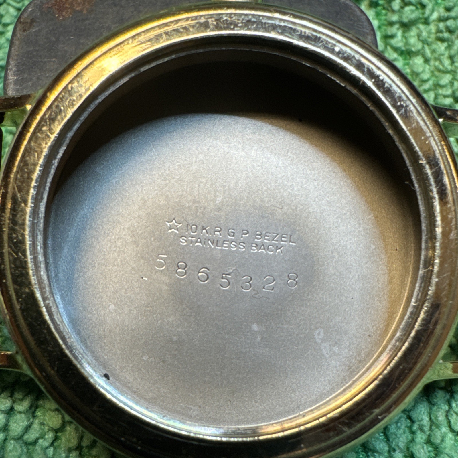 Vintage NOS Star Watch Case Co 31mm 10K Rolled Gold Bezel Stainless Back