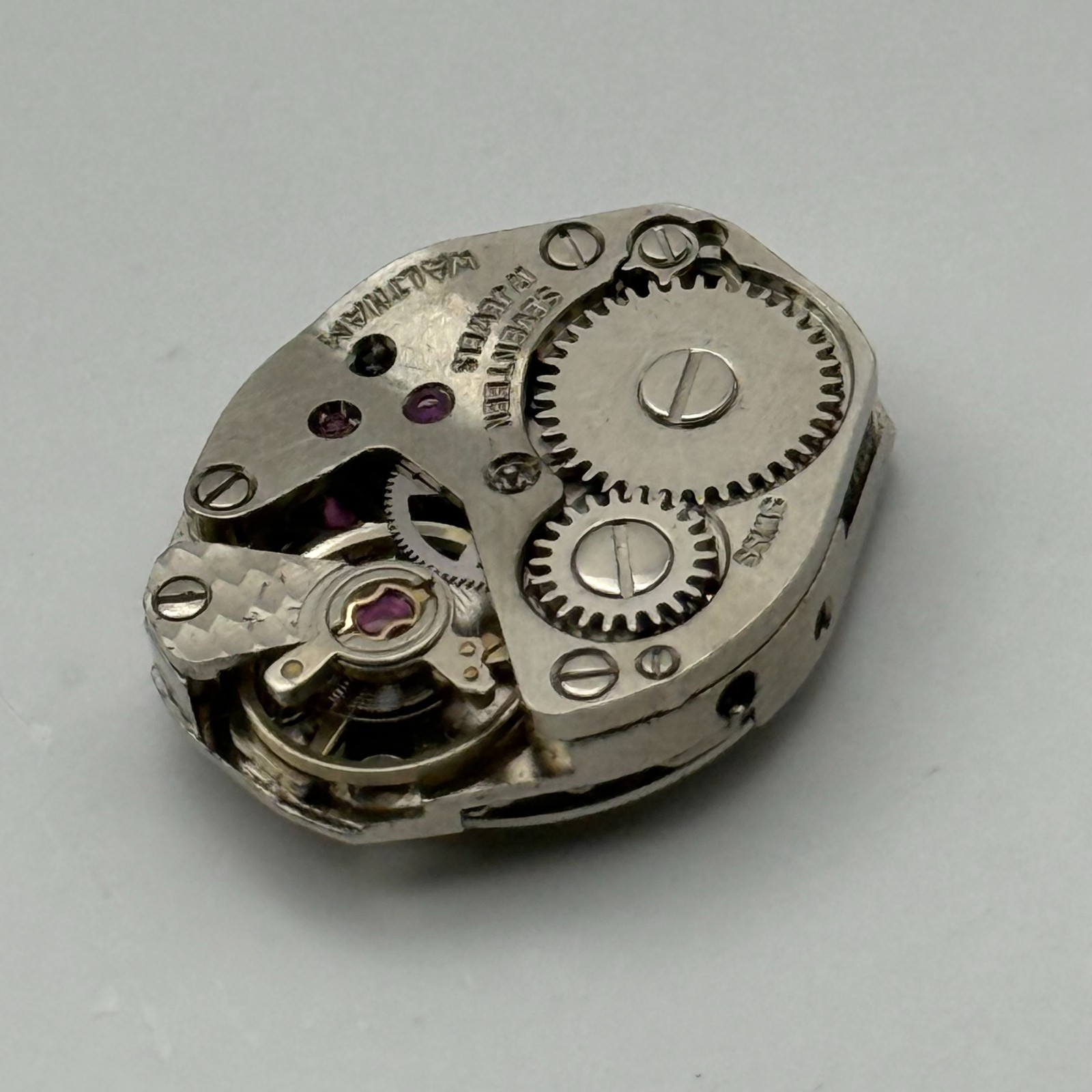 FHF 69-21 Watch Movement Waltham 17 Jewels Swiss Manual Wind Parts Repair 15.3mm