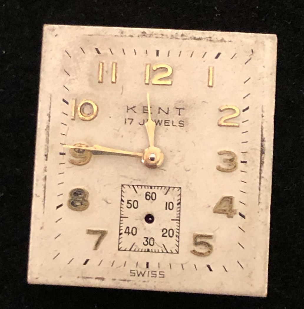 Vintage Kent Louvic Men’s Watch Movement Good Balance 17j Swiss